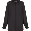 Dennis, camisa oversize en ramio negro