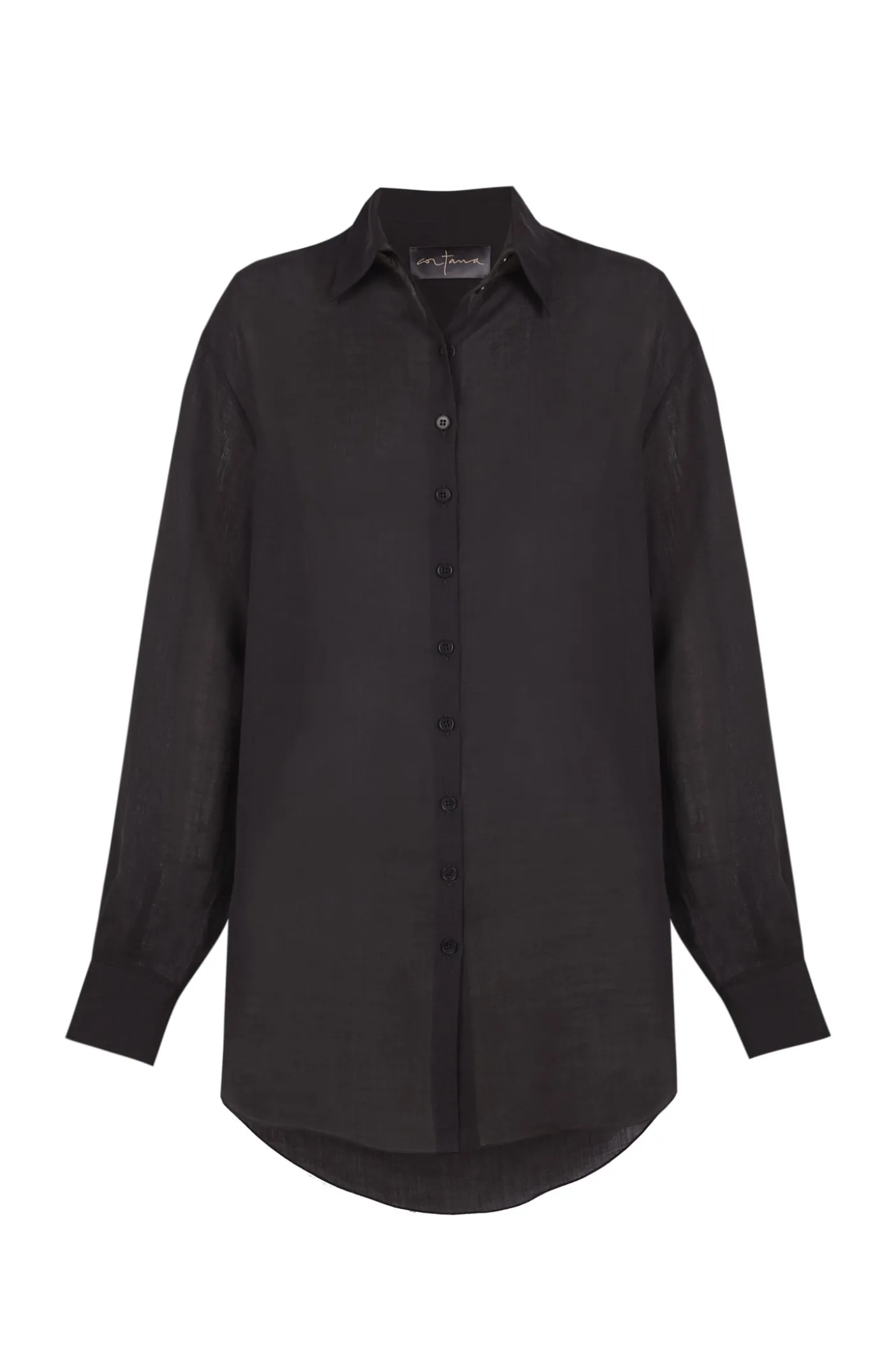 Dennis, camisa oversize en ramio negro
