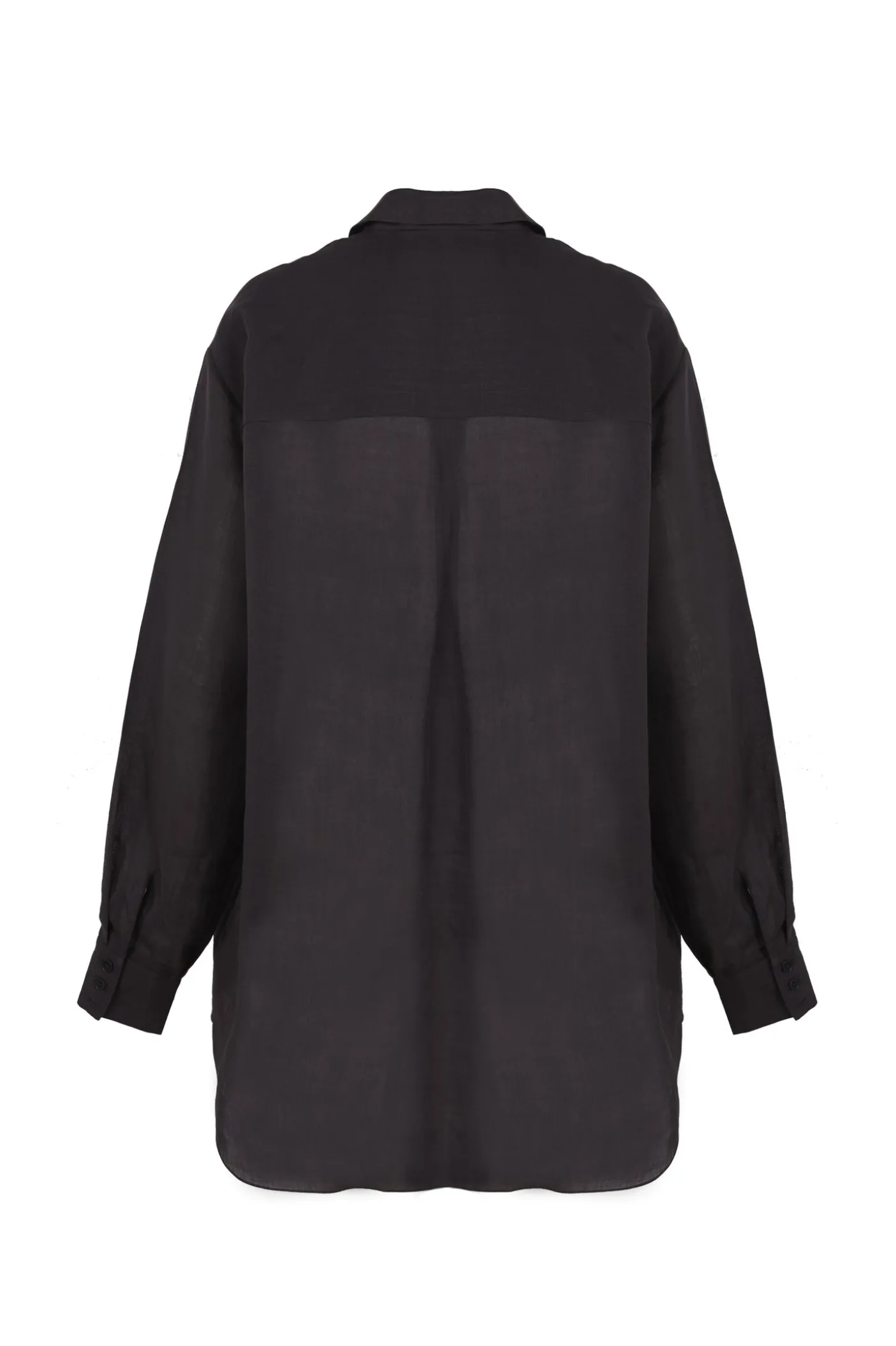 Dennis, camisa oversize en ramio negro