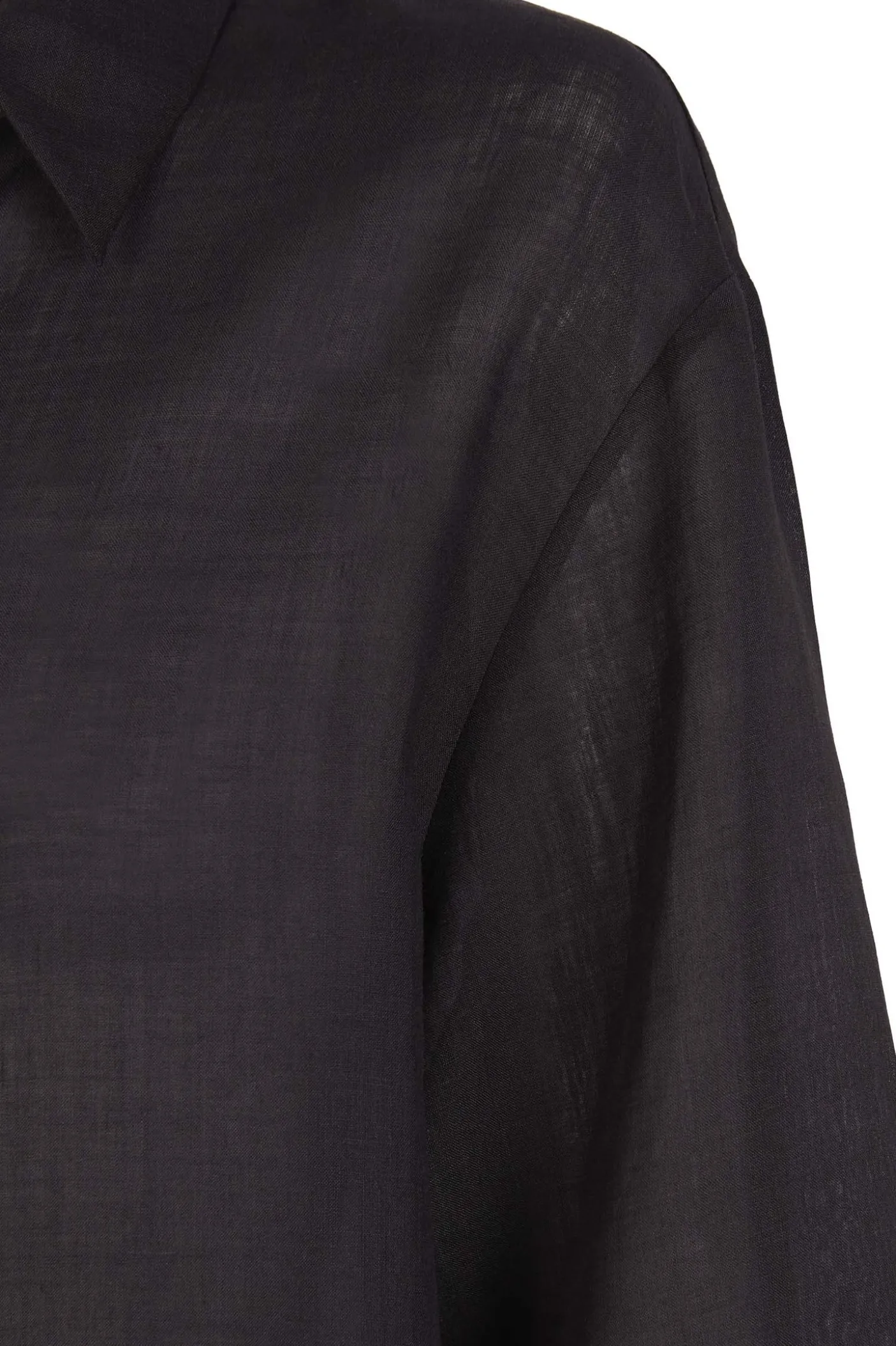 Dennis, camisa oversize en ramio negro