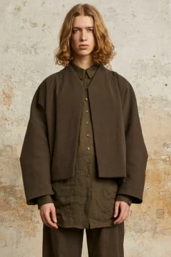 Dennis, camisa oversize en ramio negro