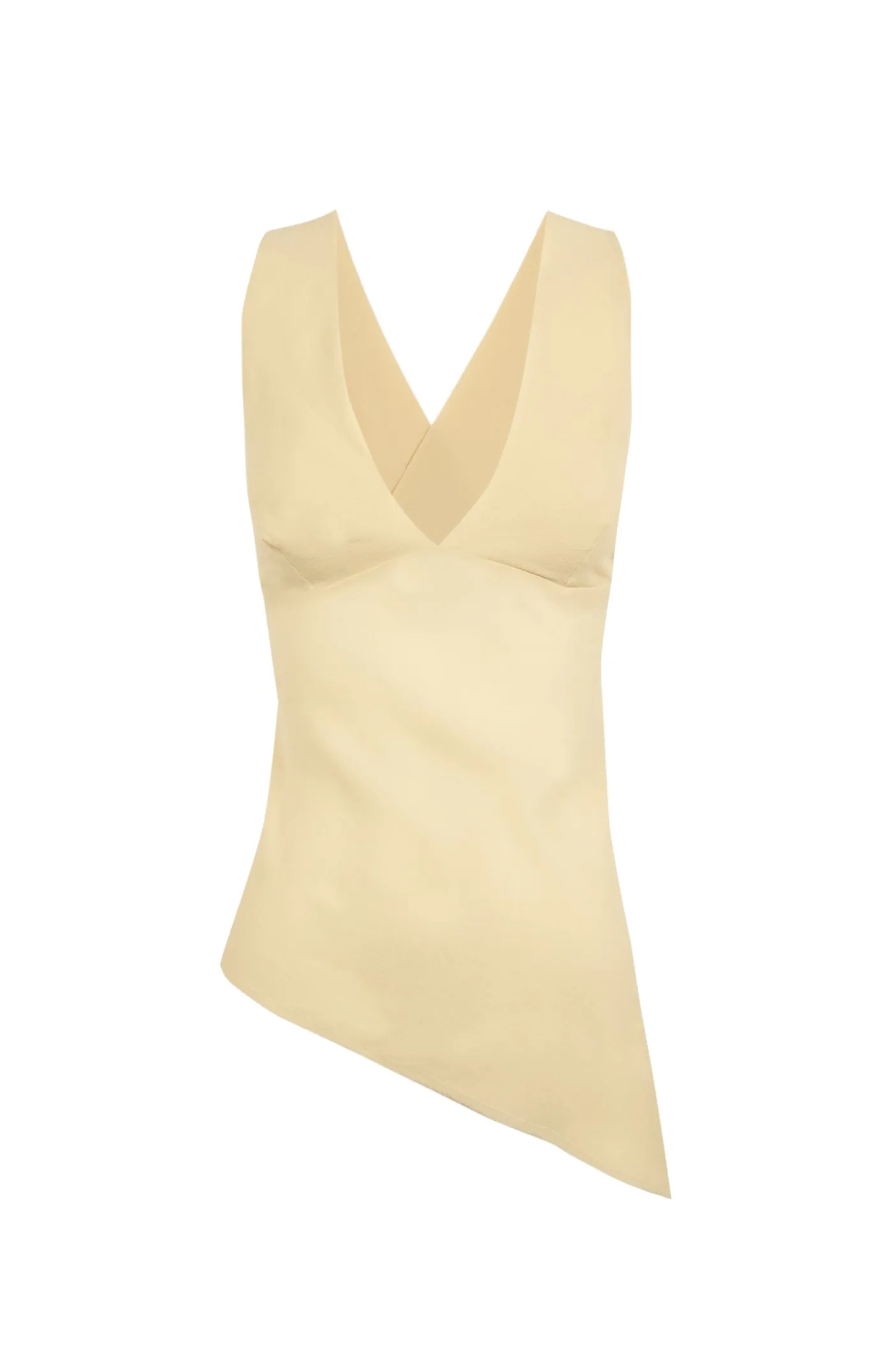 Dora, beige silk georgette top