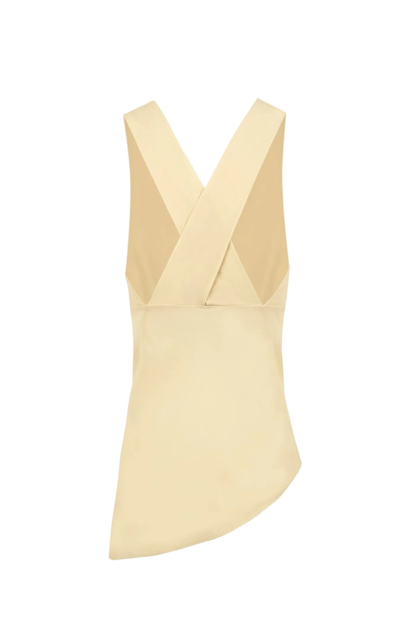 Dora, beige silk georgette top