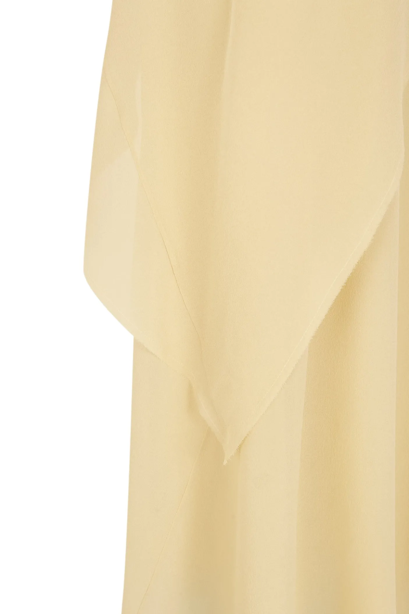 Dora, long skirt in beige silk georgette