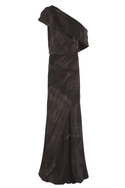 Dye, long stretch silk transformable dress