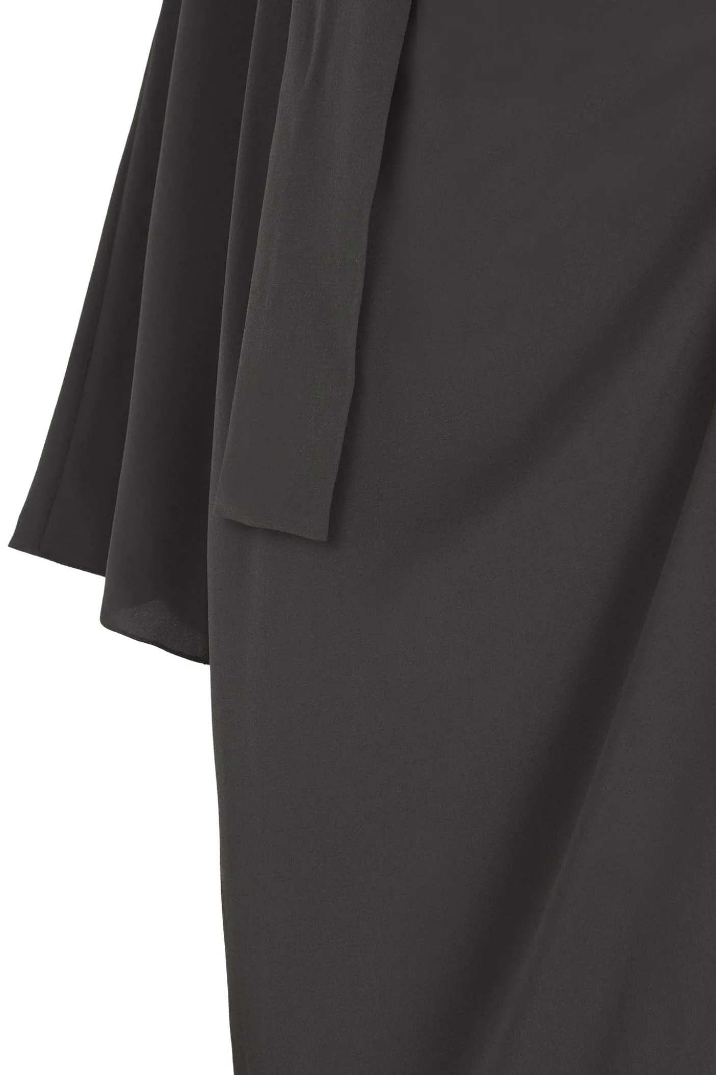 Edda, vestido largo en seda stretch grafito