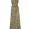 Elise, pua print organic silk dress
