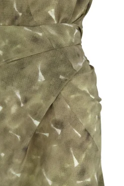 Elise, pua print organic silk dress