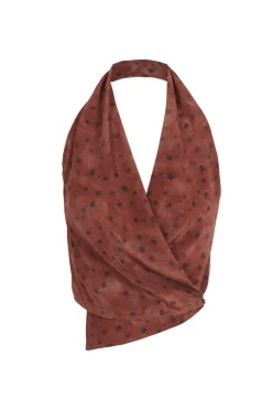 Etna, top de seda dots print