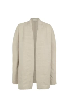 Fania, stone gray linen and viscose jacket
