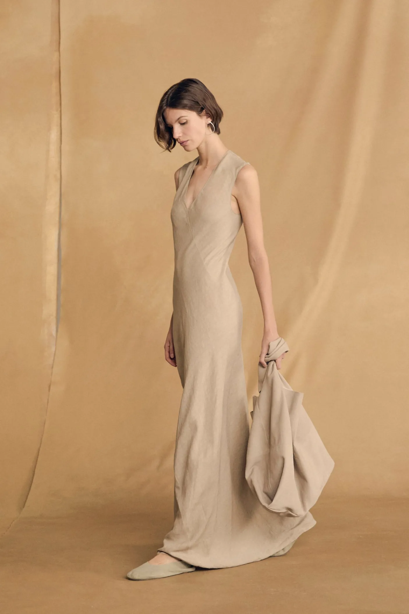 Fania, stone long dress