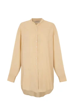 Fernanda, beige silk shirt