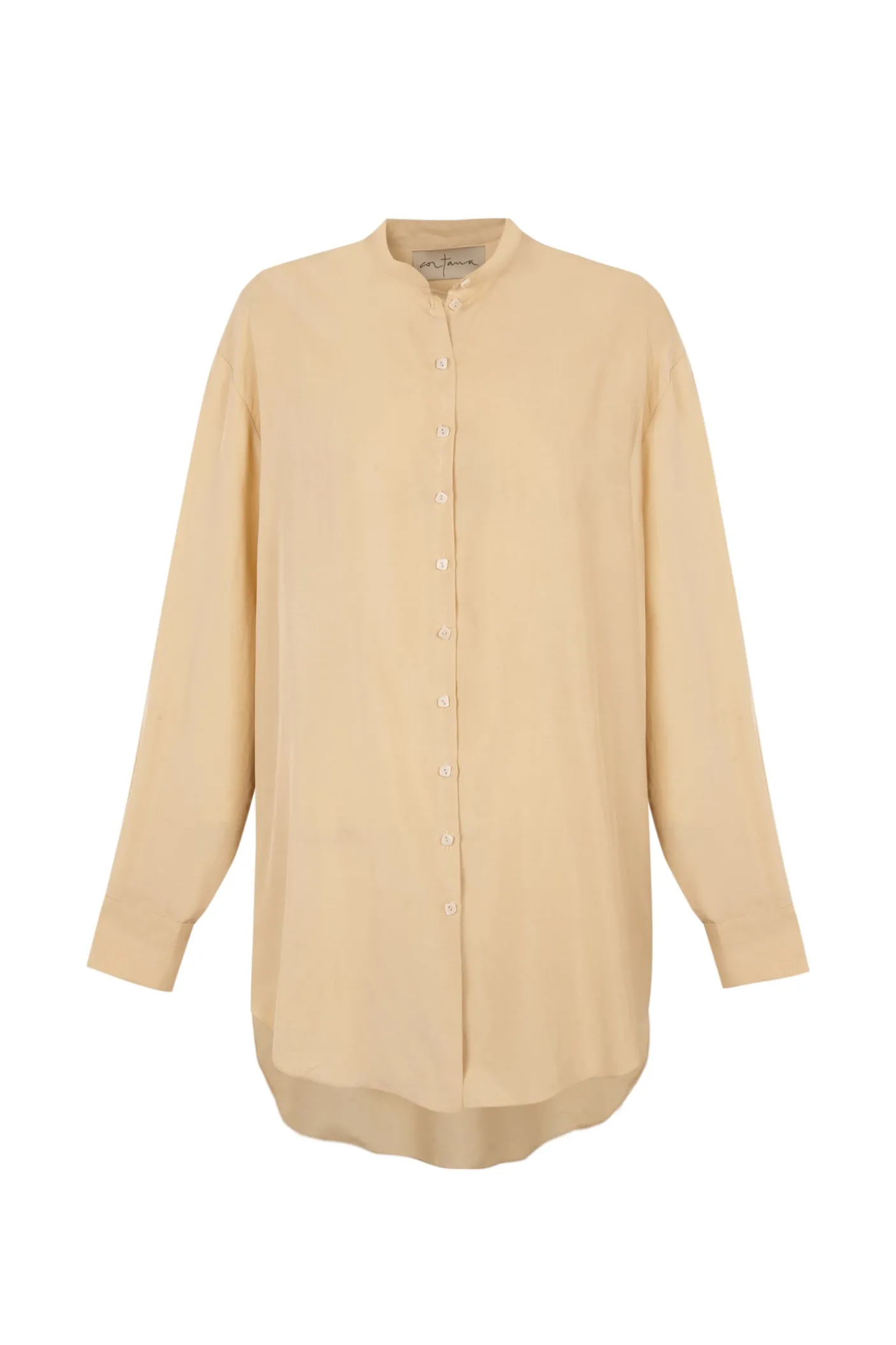 Fernanda, beige silk shirt