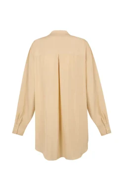 Fernanda, beige silk shirt