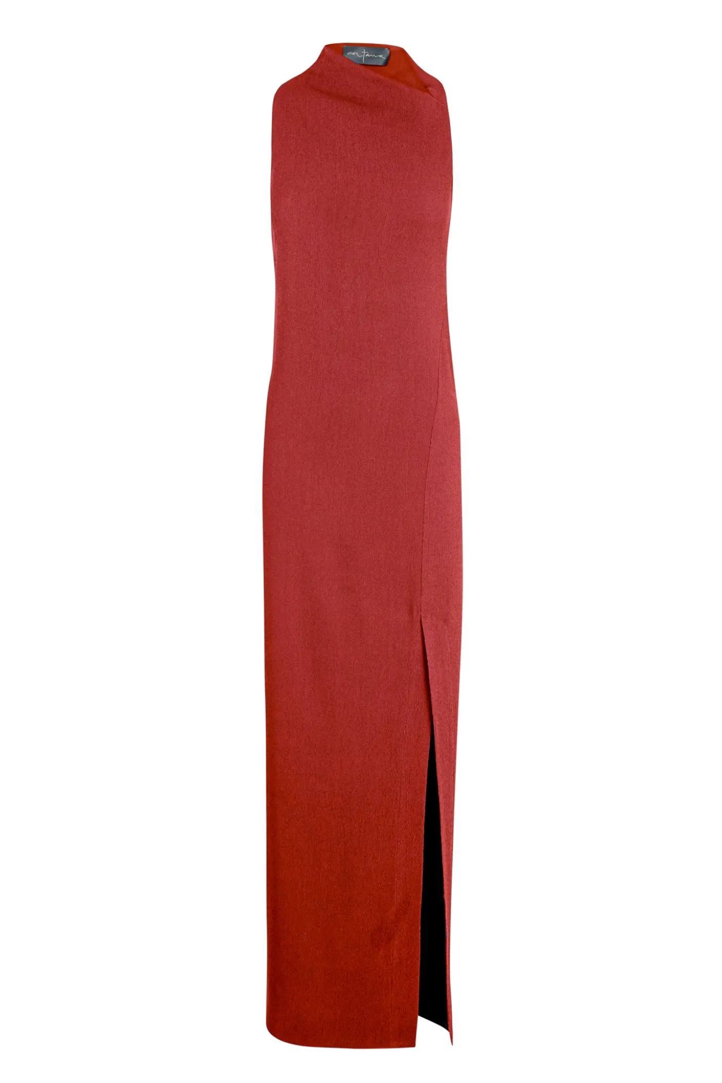 Fiona, carmine red fitted dress