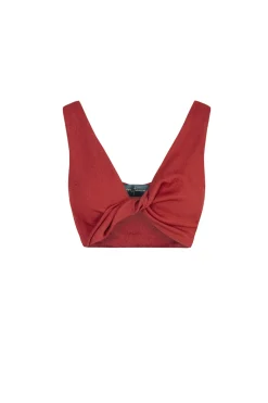 Fiona, crop top rojo carmin