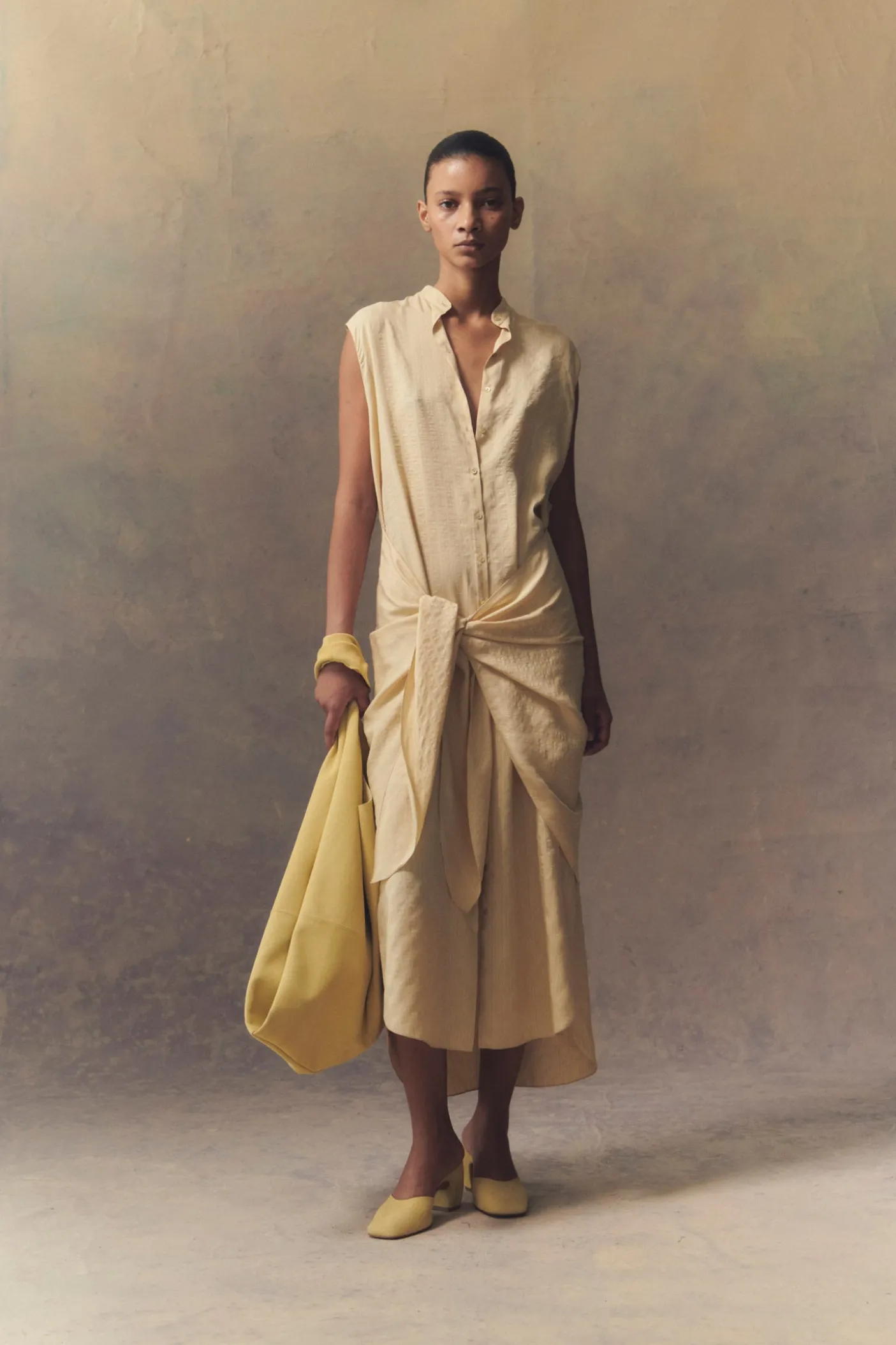 Frances, dress in vanilla silk