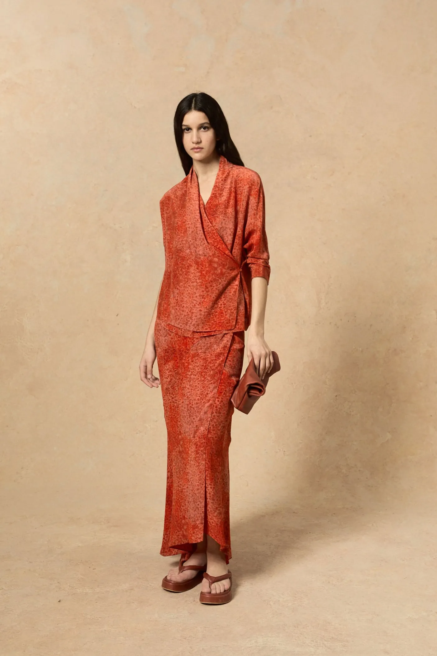 Geisha, sandalia plana arcilla