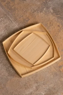 Geom, geometric ayous wood trays