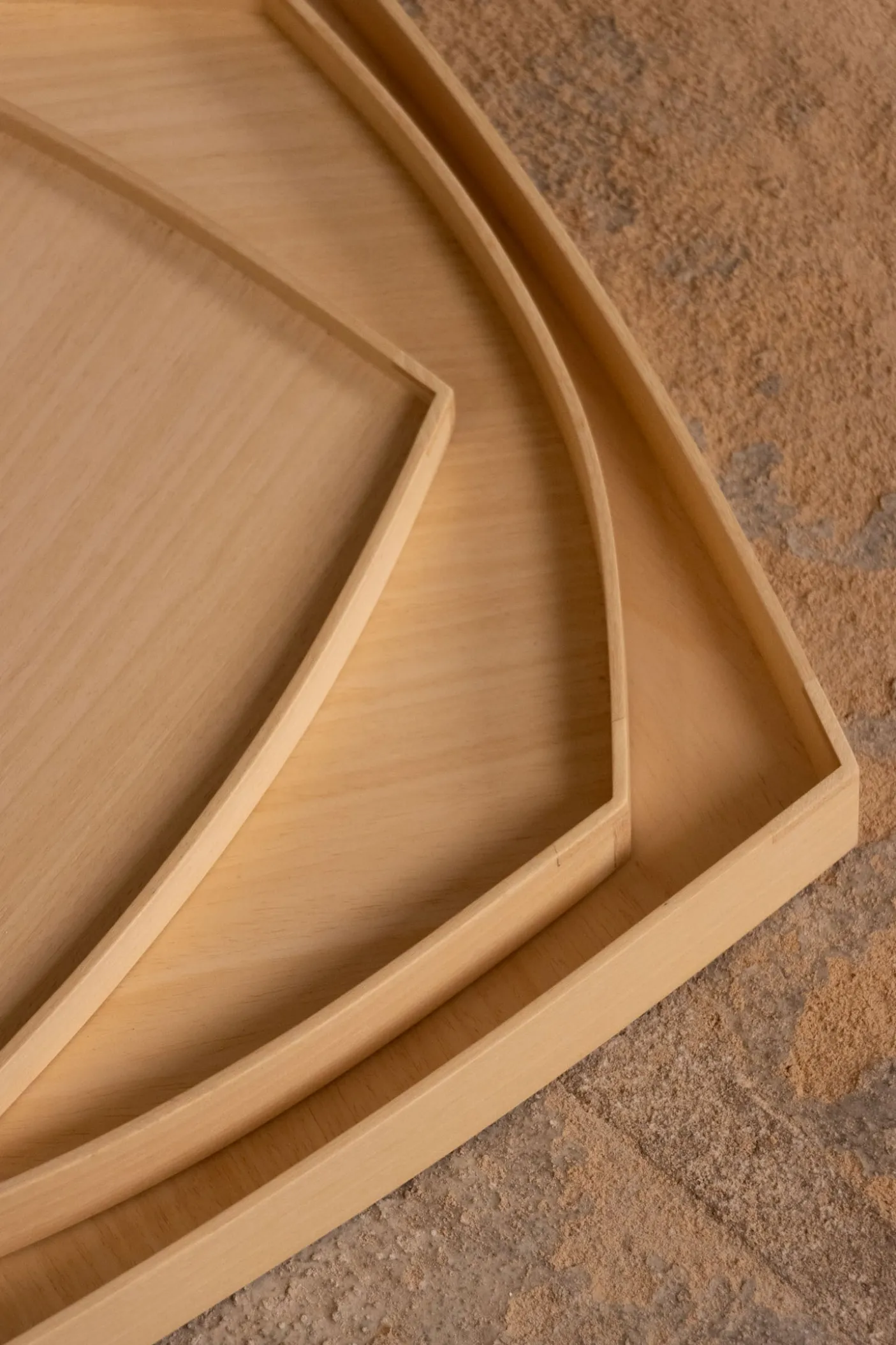 Geom, geometric ayous wood trays