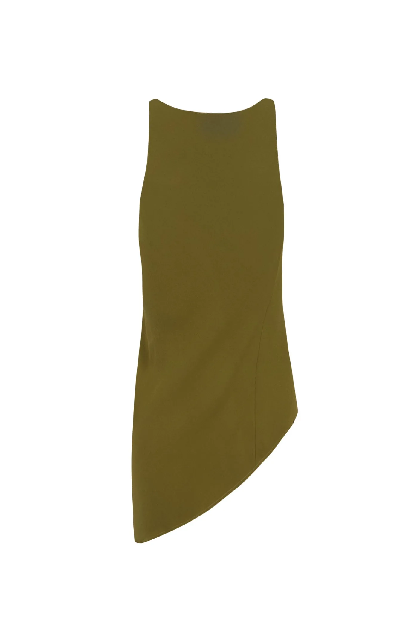 Georgia, moss green silk top