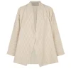 Ida, striped jacket in linen and silk