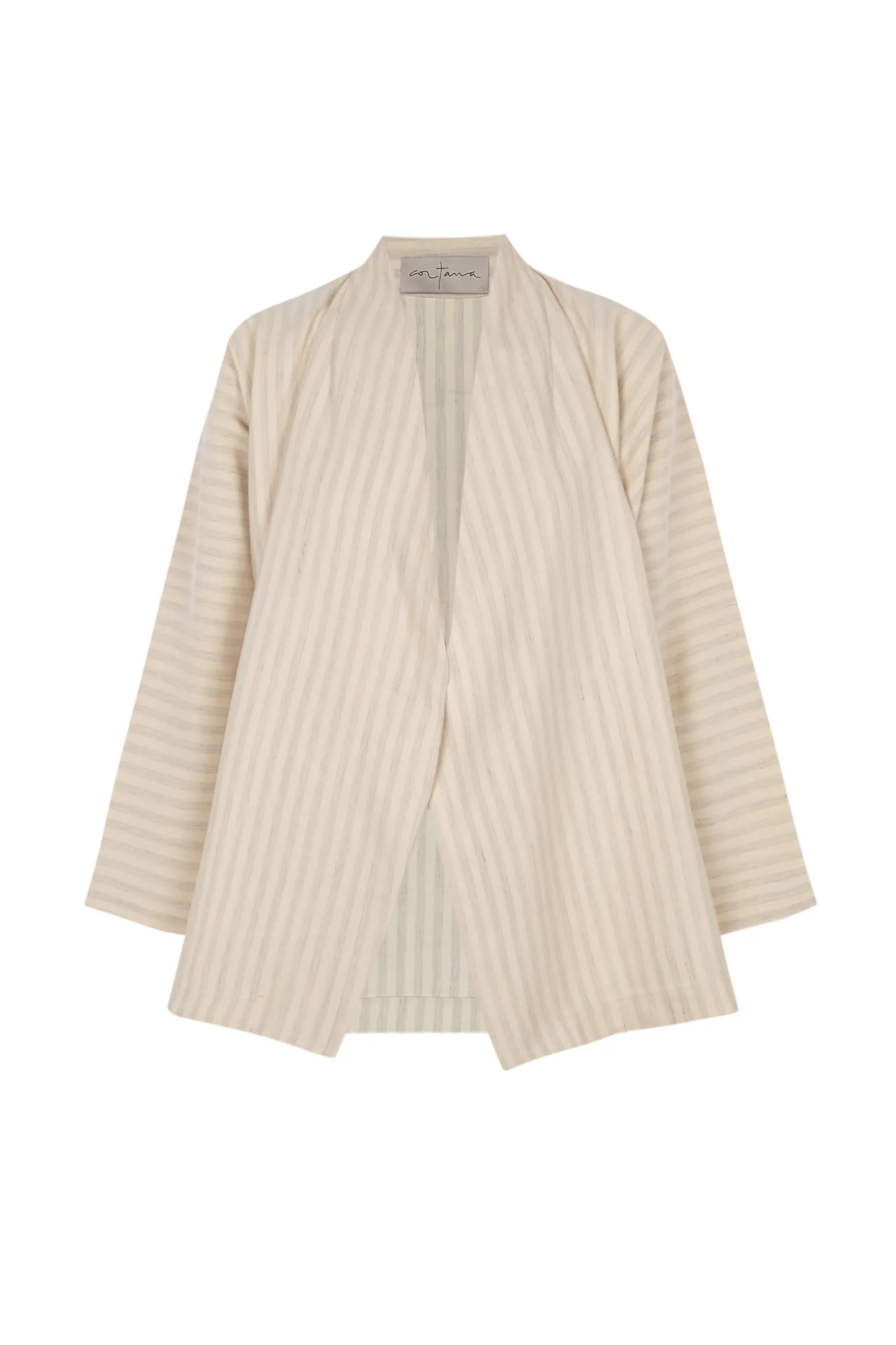 Ida, striped jacket in linen and silk