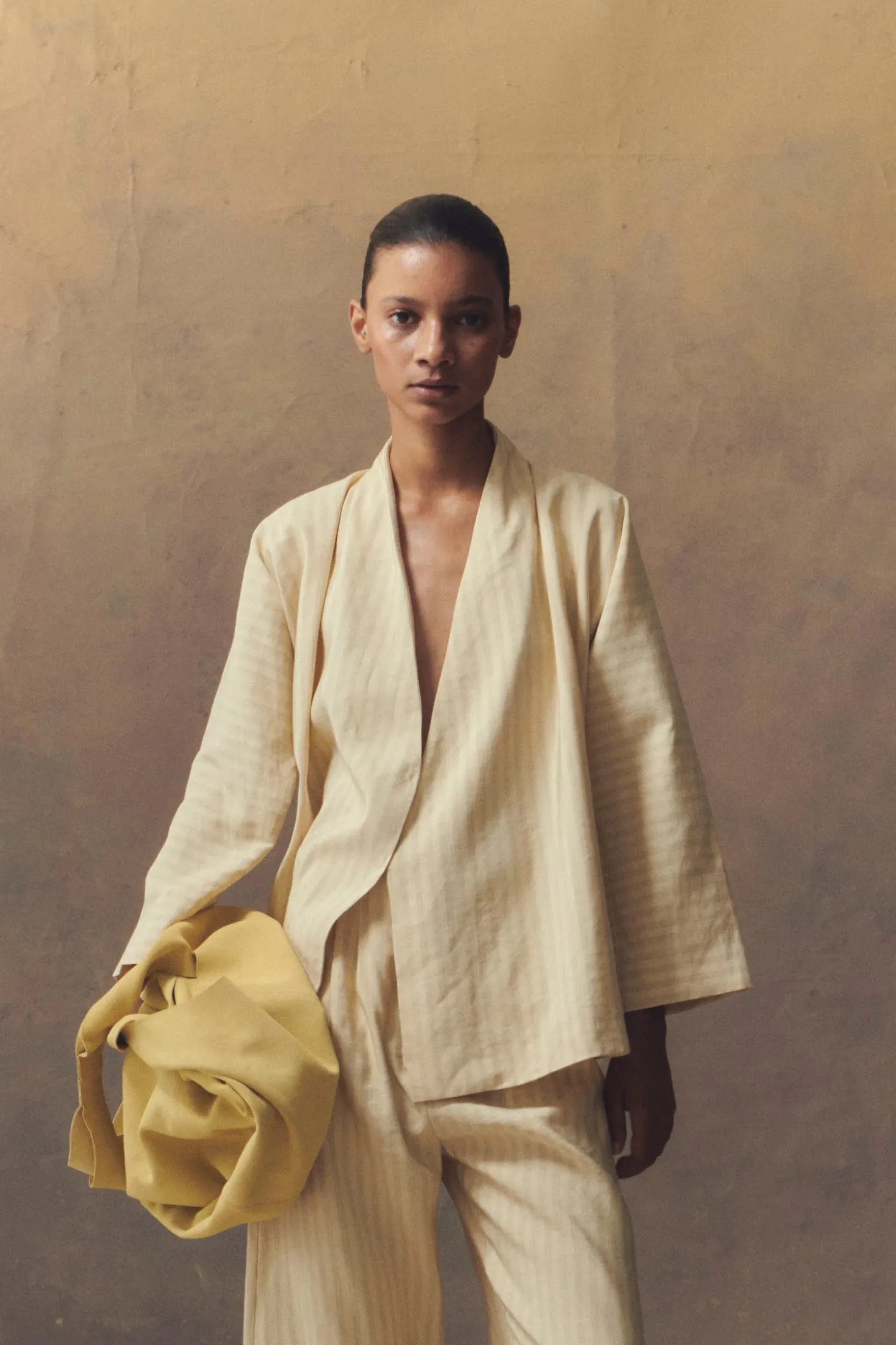 Ida, striped jacket in linen and silk
