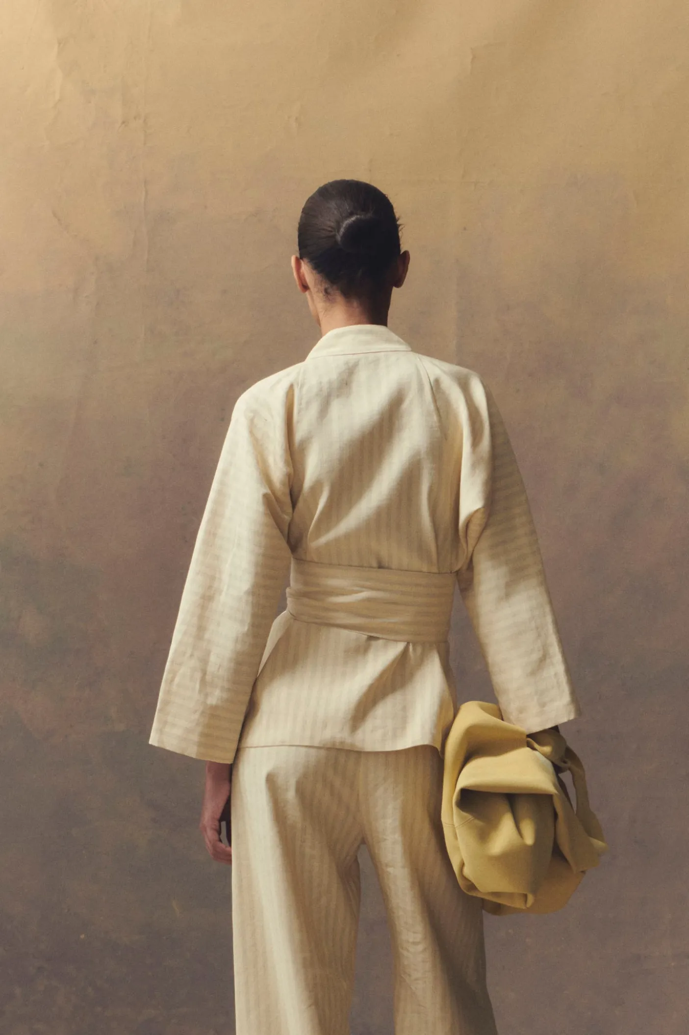 Ida, striped jacket in linen and silk