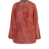 Ingrid, granada print silk blouse