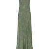 Irina, long printed silk dress