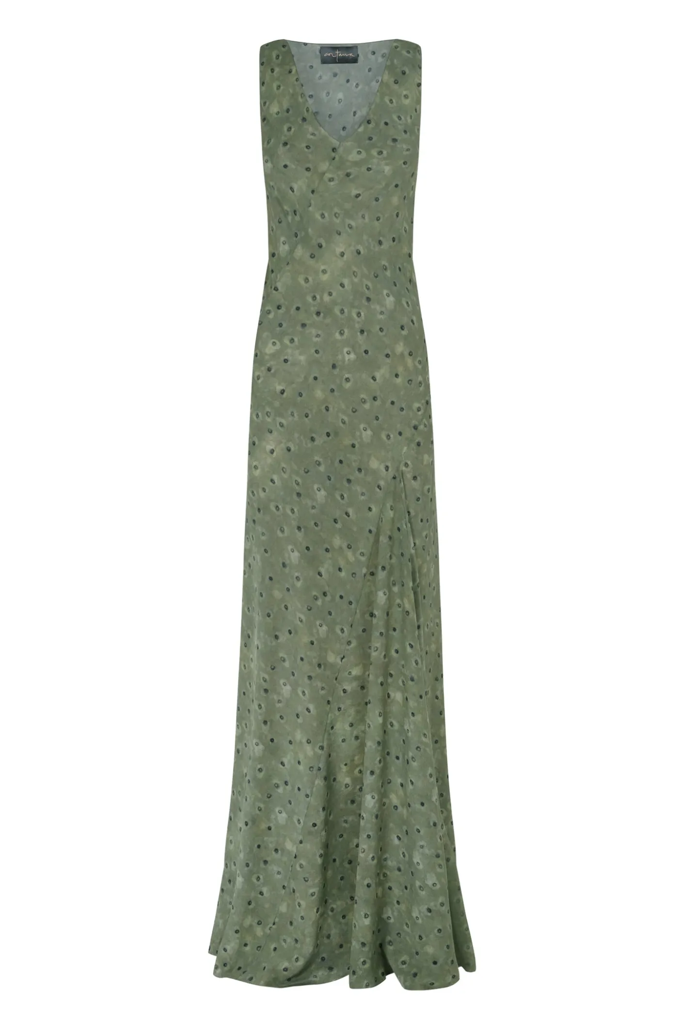 Irina, long printed silk dress