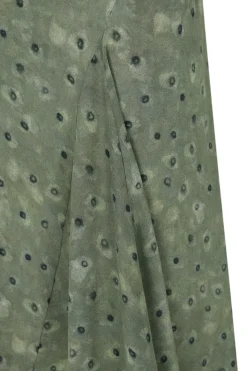 Irina, long printed silk dress