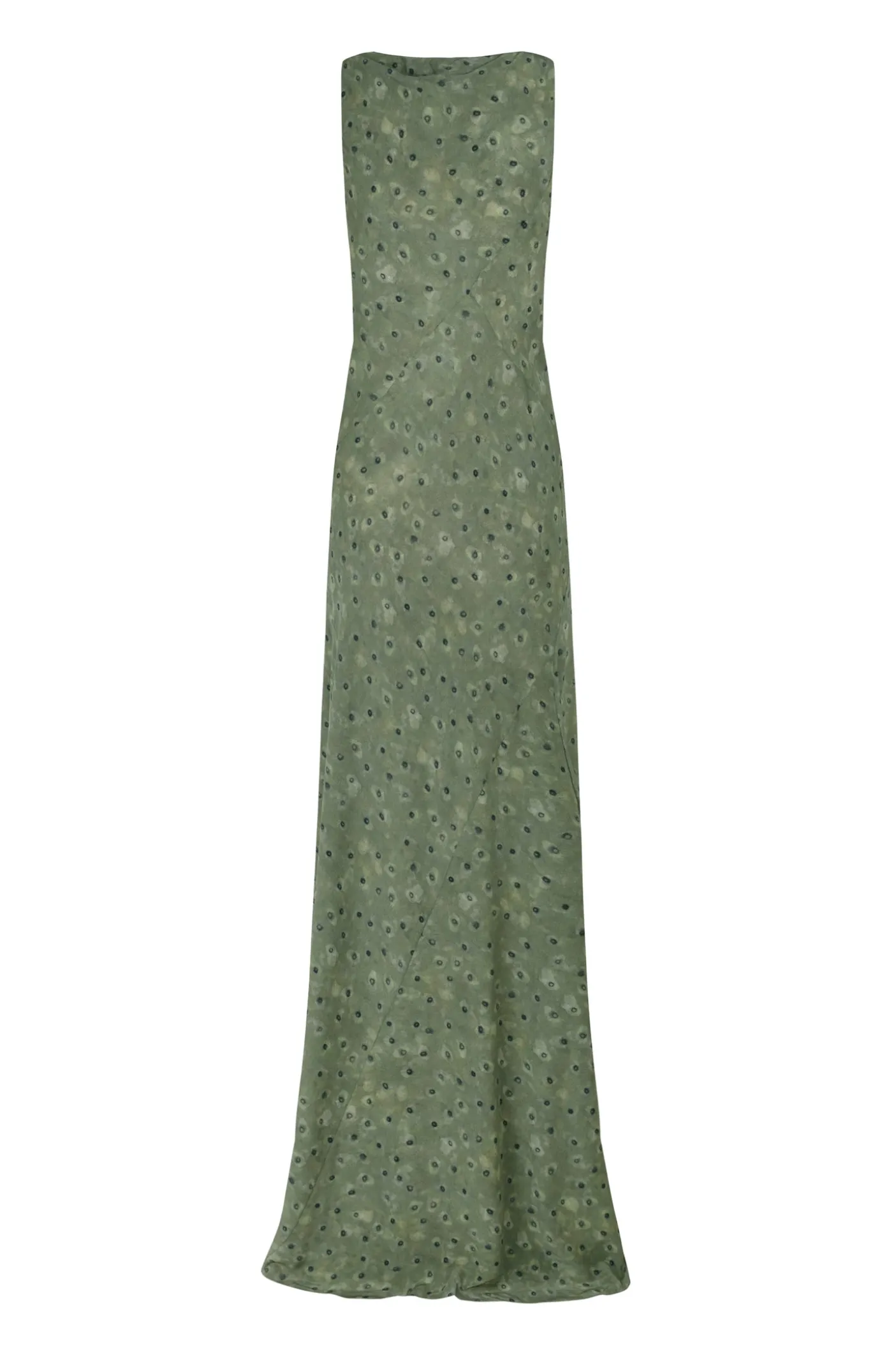 Irina, long printed silk dress