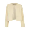 Jackie, ivory yak wool short jacket