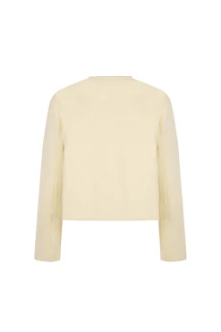 Jackie, ivory yak wool short jacket