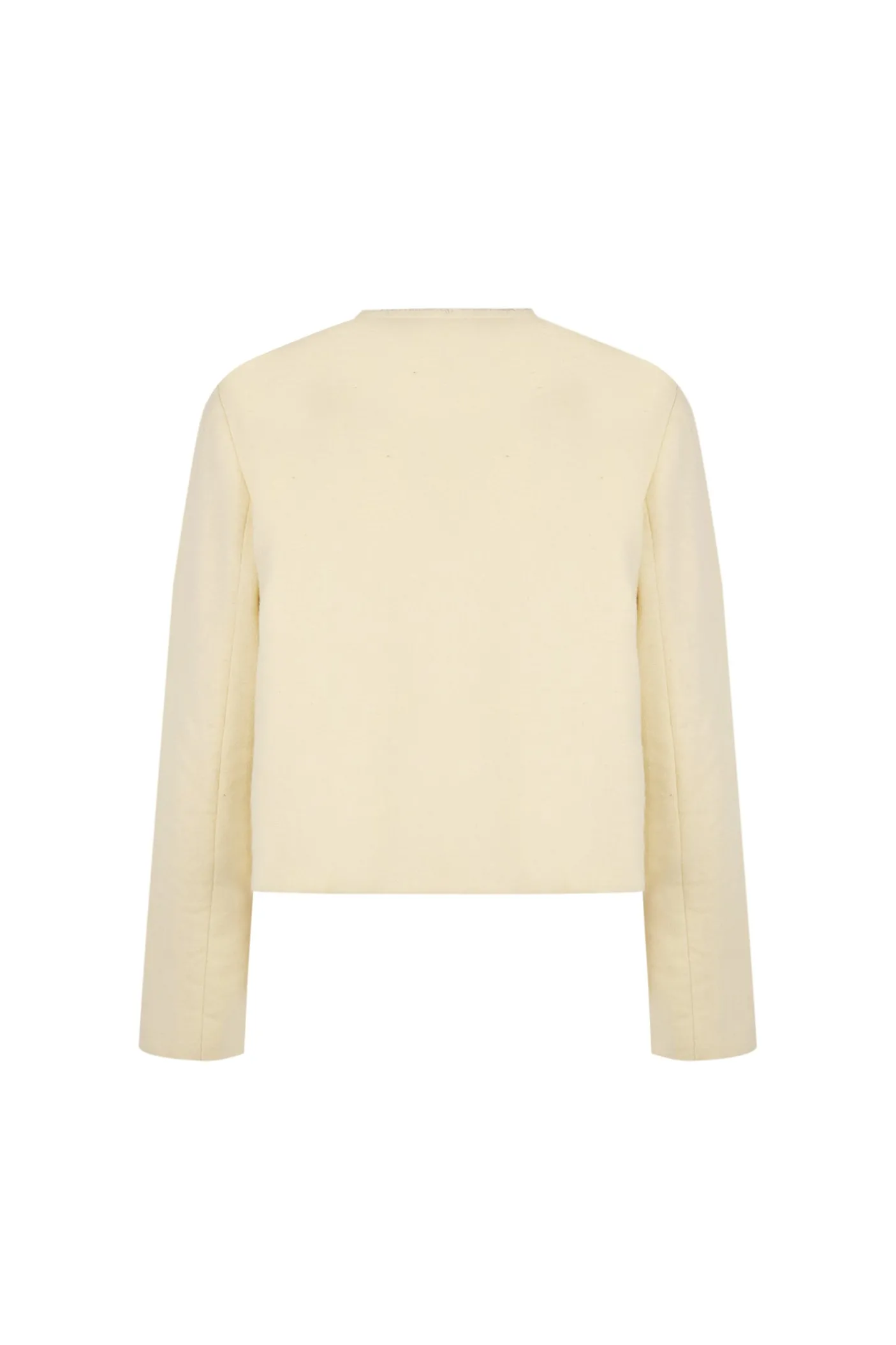 Jackie, ivory yak wool short jacket