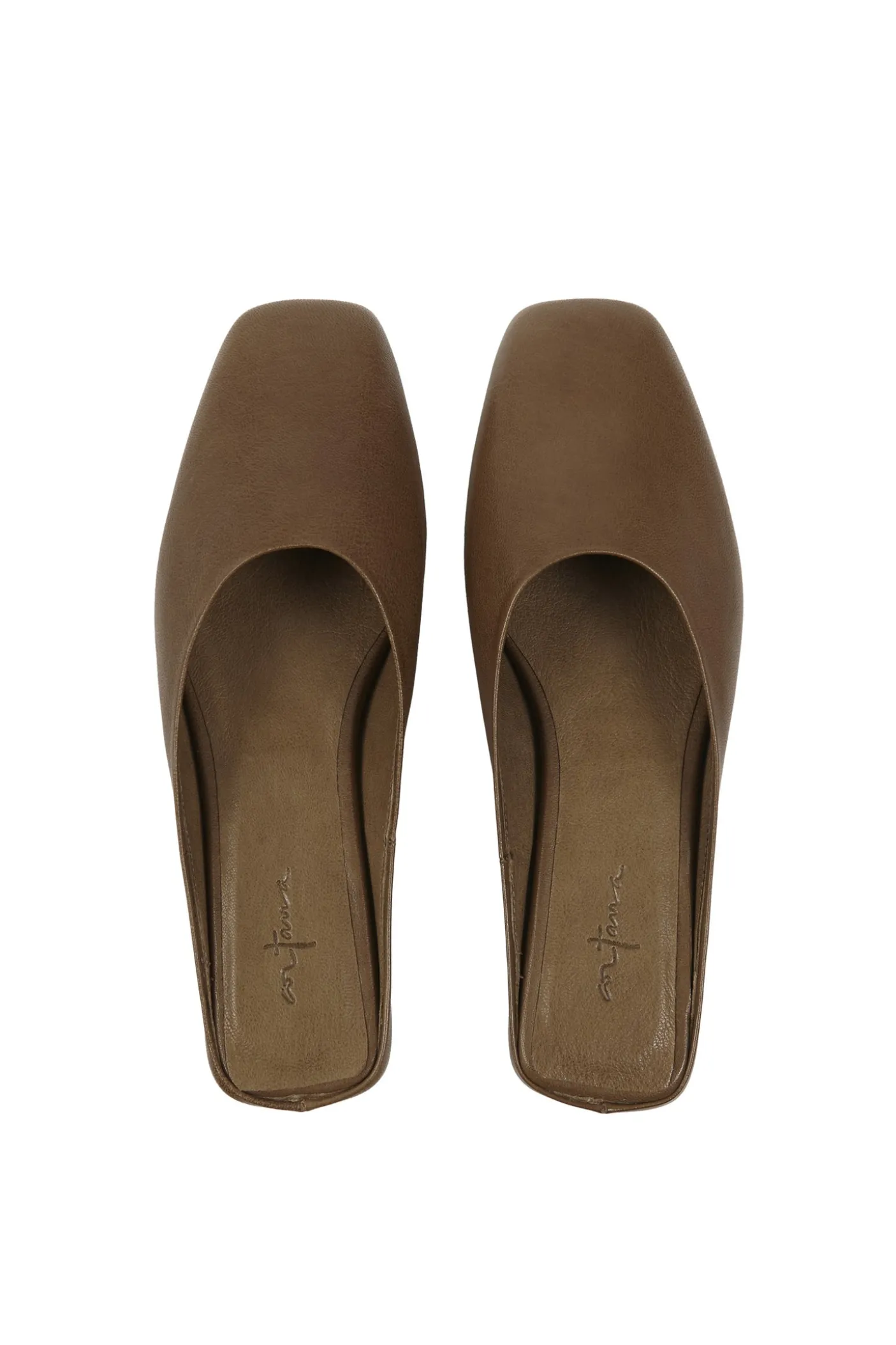 Jackie, mule en cuero verde kaki