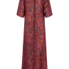 Janis, indira print dress in ramie