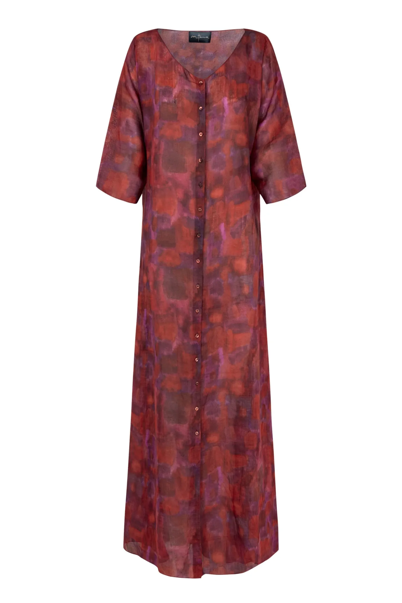 Janis, indira print dress in ramie