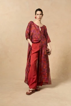 Janis, indira print dress in ramie
