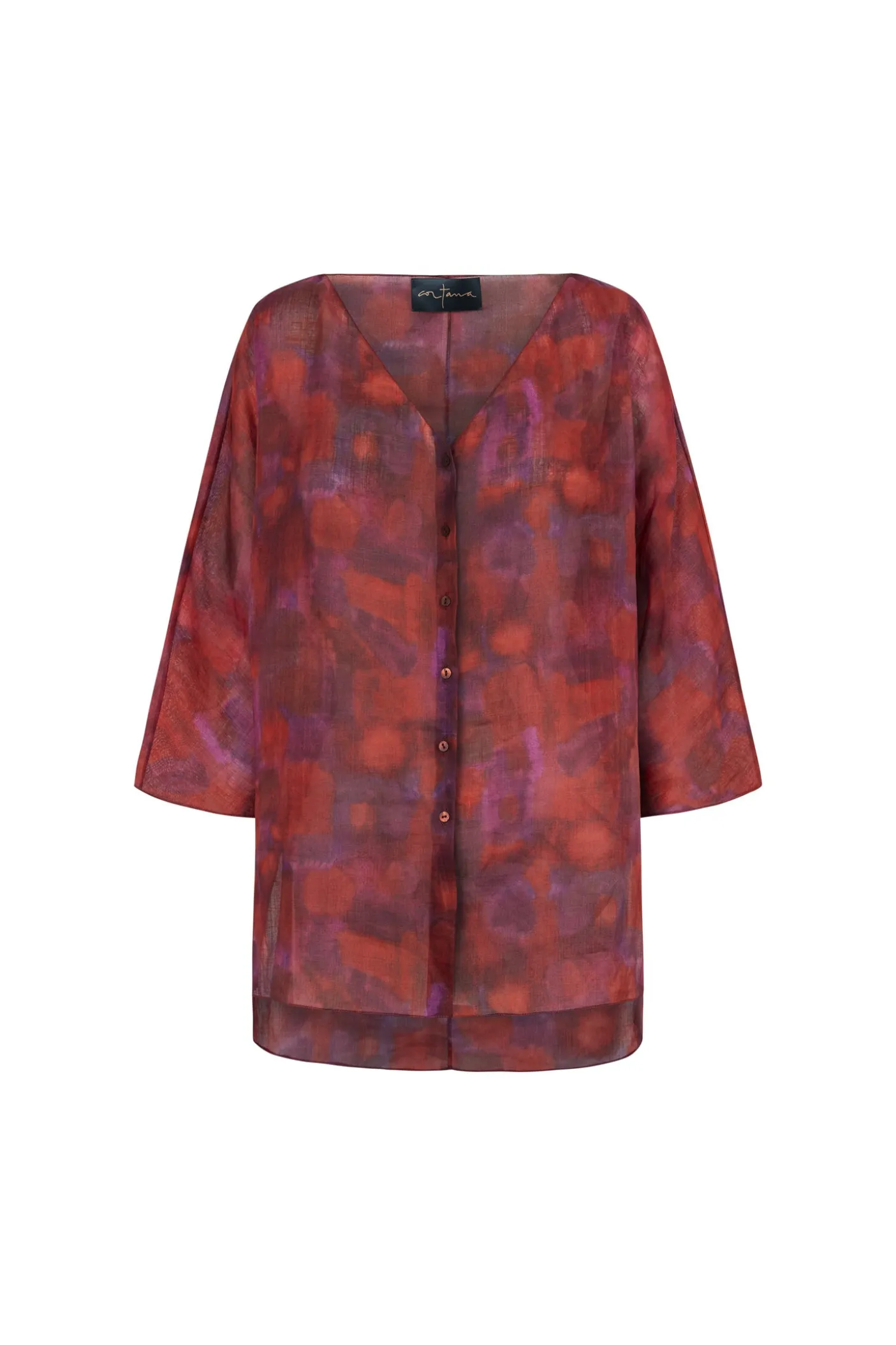 Janis, Indira print ramie top