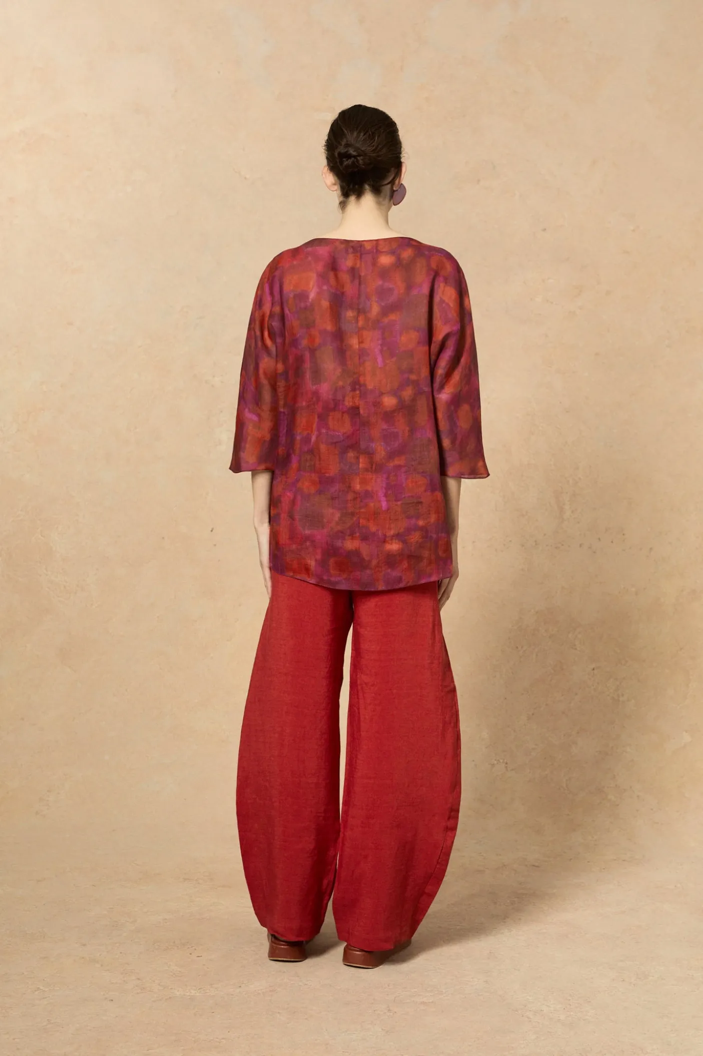 Janis, Indira print ramie top
