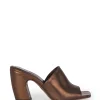 Janis, mules de cuero bronce oscuro