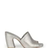 Janis, mules en blanco plateado