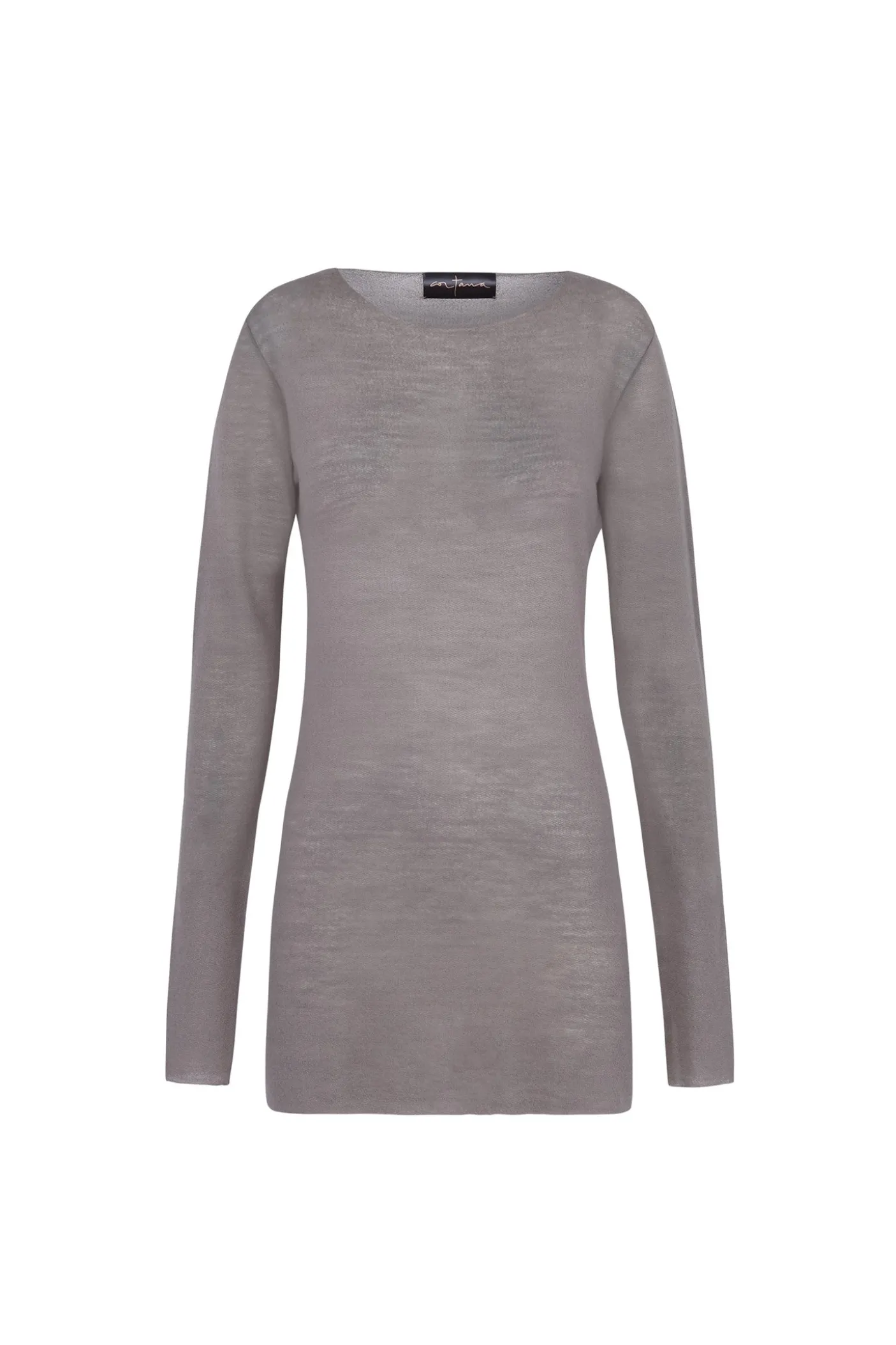 Jen, top en lana virgen gris