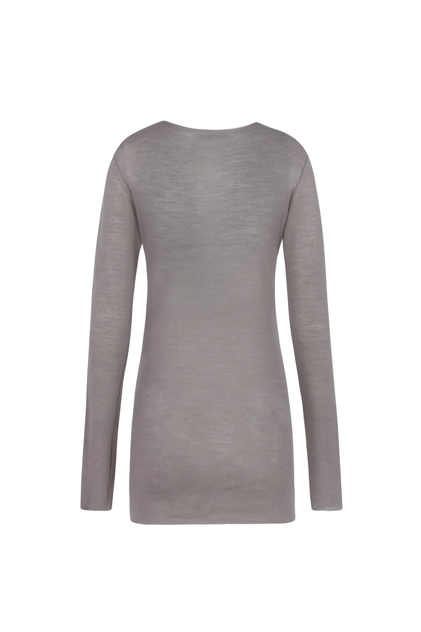 Jen, top en lana virgen gris