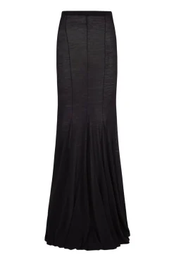 Jenna, skirt in black virgin wool