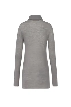 Jenna, top en lana virgen gris