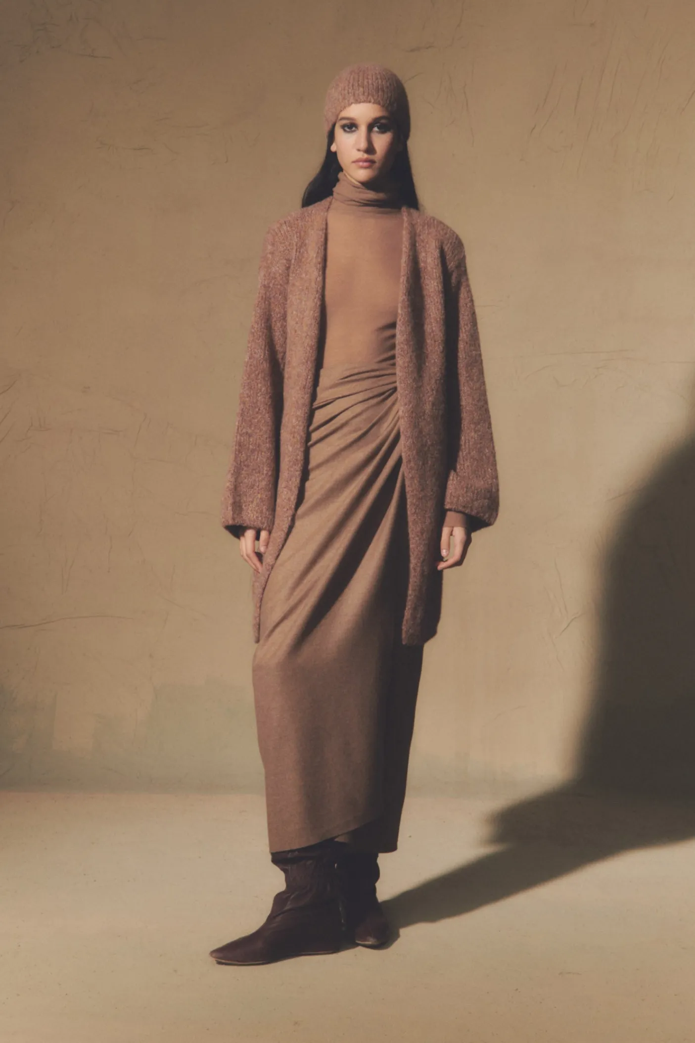 Jenna, top en lana virgen gris